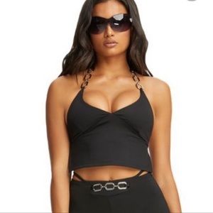 Iamgia sares black halter top